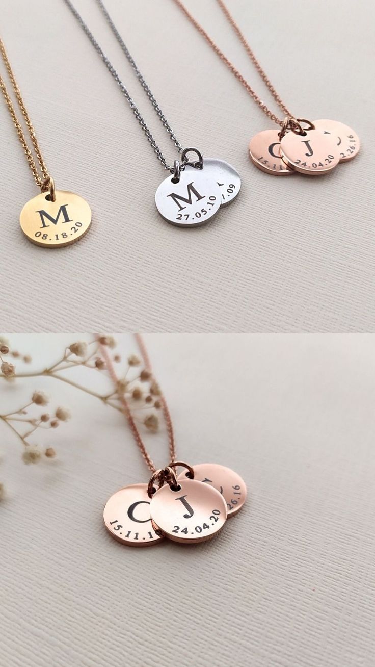 Elegant Customizable Initial Necklace For Birthday, Personalized Adjustable Rose Gold Necklace, Adjustable Personalized Rose Gold Necklace, Personalized Necklace For Birthday And Valentine's Day, Adjustable Rose Gold Necklaces For Personalized Gifts, Customized Adjustable Initial Pendant Necklace, Initials Jewelry For Birthday Gift And Mother's Day, Initials Jewelry For Birthday And Mother's Day, Monogram Jewelry For Valentine's Day Personalized Gift