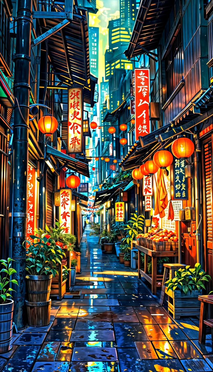 Japan New Year, Japanese City, Surfing Wallpaper, Pixel Art Landscape, Anime Places, Anime City, Science Fiction Artwork, Room Wall Painting, Sci Fi City