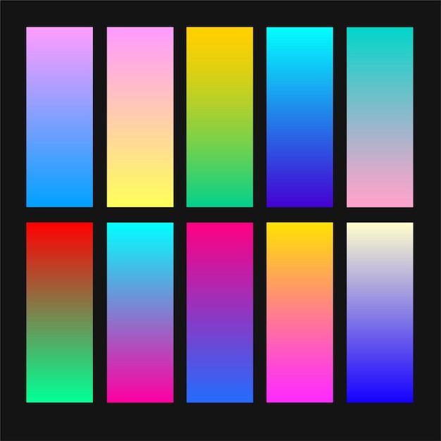 four different colored squares are shown in the same color scheme