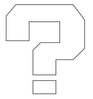 a black and white question mark with the letter q in it's center,