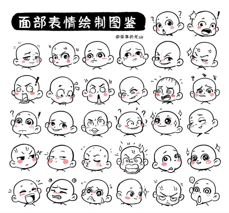 an image of cartoon baby faces in chinese