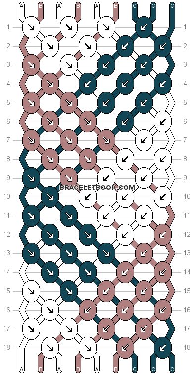 the diagram shows how to make an interlaced pattern with different colors and sizes