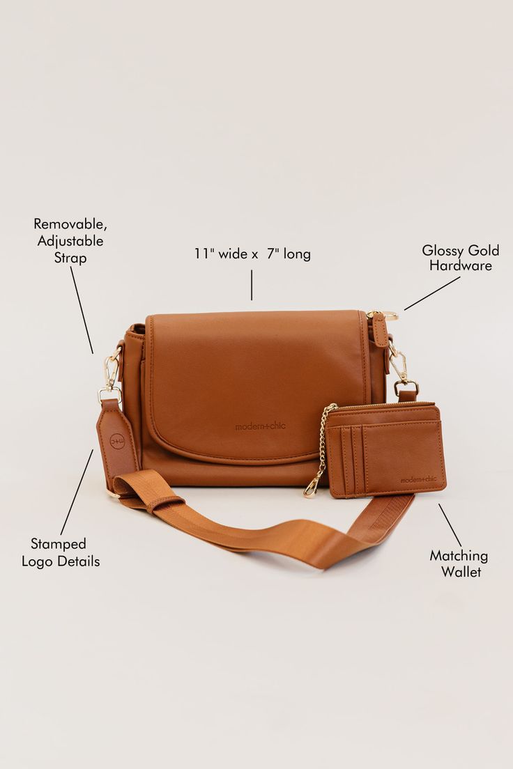 Sleek, durable vegan leather material? Check. A matching wallet? Check. Goes-with-everything colors and a chic silhouette? Double check! The Signature Crossbody is full of touches you'll love, like a back slip pocket with a magnetized closure for items you want to keep at the ready, three (that's right, three!) compartments to help you stay organized, and an attached fob chain for your keys and the matching wallet. Say goodbye to digging through your purse and hello to being the most organized p