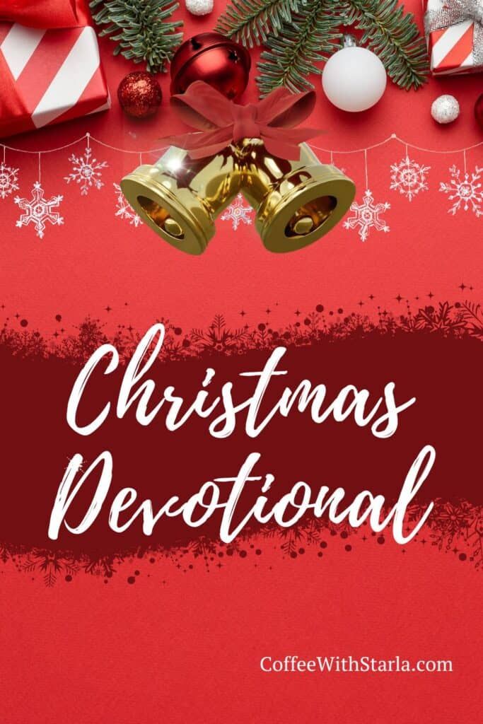 christmas decorations and bells on a red background with the words, christmas devetonal