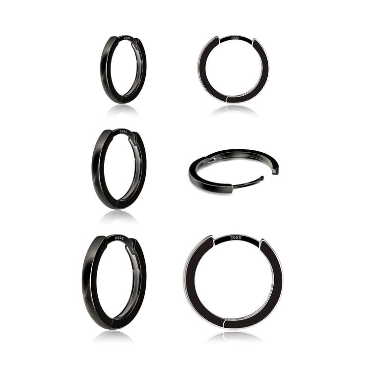 PRICES MAY VARY. 💝Hypoallergenic Material: The post of our small black hoop earrings is made of 925 sterling silver post, which is healthy and hypoallergenic. You can wear huggie hoop earrings with confidence. The clasps of cartilage hoop earring are flexible, easy to put on and off, won't be too loose or too tight, which is safe, healthy and comfortable to wear. 💝Black hoops Design: The clasps of cartilage hoop earring are flexible, easy to put on and off. Black huggie earrings won't be too l Black Hypoallergenic Minimalist Piercings, Minimalist Black Hypoallergenic Piercings, Modern Black Hypoallergenic Piercings, Black Hoop Earrings For Everyday, Black Everyday Hoop Earrings, Everyday Black Hoop Earrings, Minimalist Black Round Cartilage Earrings, Black Round Cartilage Earrings For Everyday Wear, Small Black Hypoallergenic Hoop Earrings