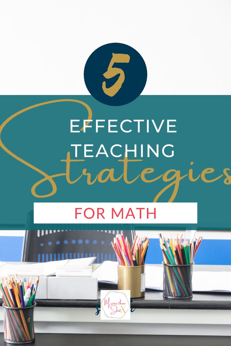 a desk with pencils and pens on it in front of a computer, the title 5 effective teaching strategies for math