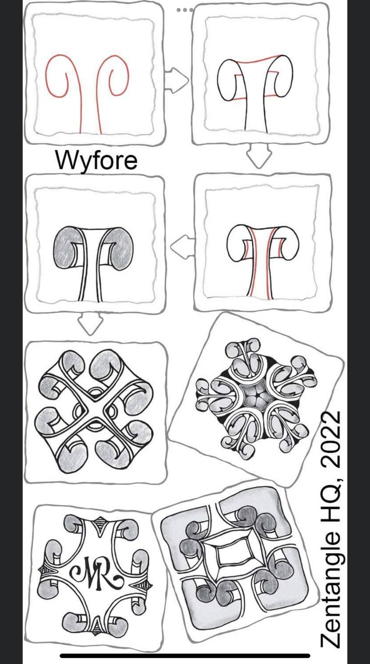 four different types of symbols are shown in this drawing lesson for the letter i and m