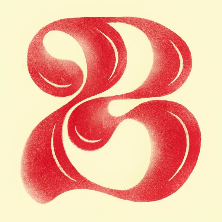 the letter s is made up of red swirls