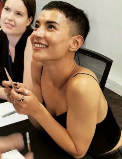 Women’s Buzzed Haircuts, Shaved Head Woman Aesthetic, Women Super Short Hair, Almost Bald Haircut For Women, Buzzed Haircuts For Women, Womens Very Short Hairstyles, Masc Buzzcut, Short Hair Fades Women, Long Buzzcut Women Pixie Haircuts