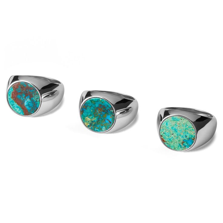 * Nickel-free polished stainless steel
 * Natural turquoise-coloured stone 
 * Gift pouch provided
 * Danish design Signet Ring For Men, Pinky Signet Ring, Gift Pouch, Ring Size Guide, Favorite Rings, Black Stainless Steel, Natural Turquoise, Metallic Colors, Danish Design