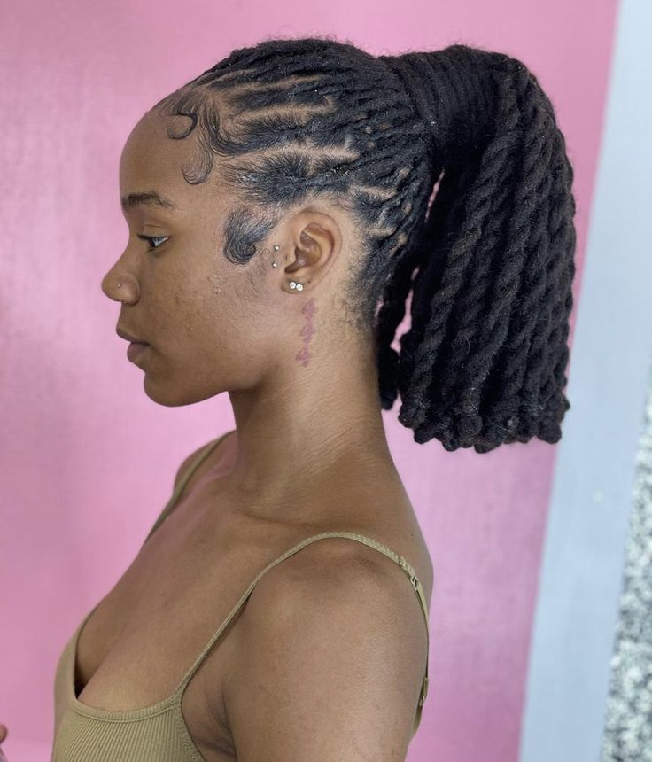 Dreadlock Barbie Ponytail, Loc Style Black Women, Short Dreads For Black Women, Two Strand Twist Loc Ponytail, Ponytail Locs Hairstyles For Women, Best Dreadlocks Hairstyles For Women, Dreadlocks Styling For Women, Styling Dreadlocks For Women Black, Natural Locs Styles For Black Women