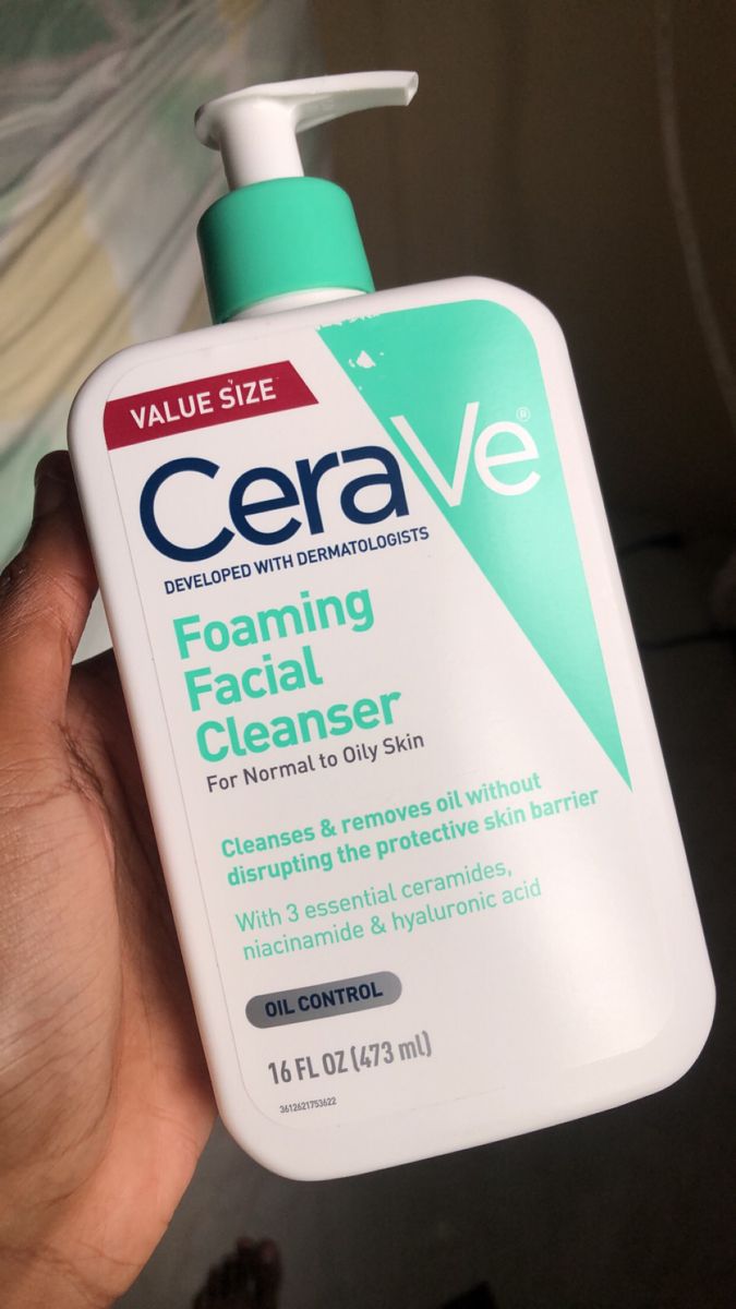 Skincare Foaming Facial Cleanser Cerave, Cerave Cleanser Oily Skin, Cerave Face Wash, Facial Cleanser For Oily Skin, Cleanser Cerave, Cerave Foaming Cleanser, Cera Ve, Cleanser Products, Skincare Basics