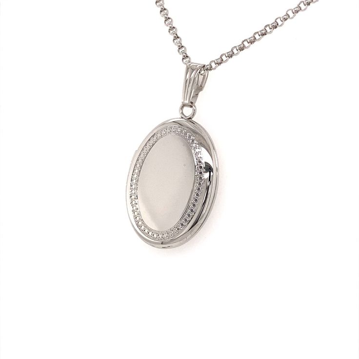 Keep your treasure close to your heart in this 17x20mm oval locket pendant. It is set in sterling silver with a beaded edge and hangs from an 18" rolo chain. Rich Bf, One Piece Live Action, Bday Wishlist, Beaded Edge, Sterling Silver Locket, Oval Locket, Silver Locket, Lock Necklace, Girly Bags