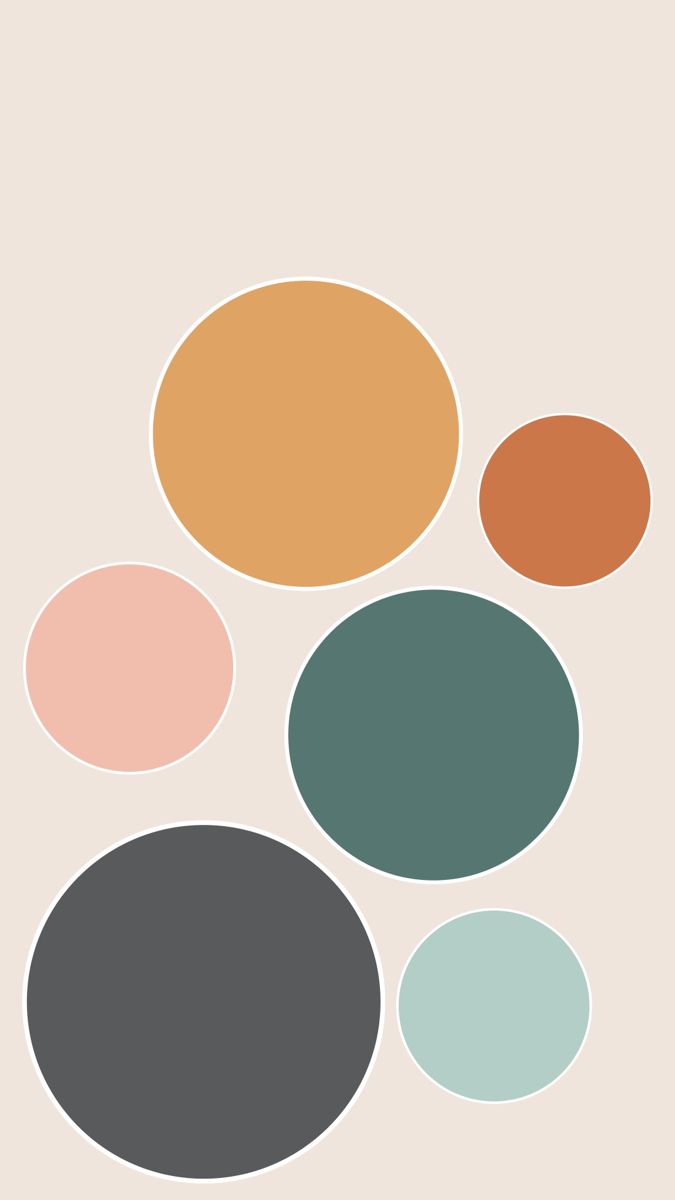 an image of different colored circles on a white background