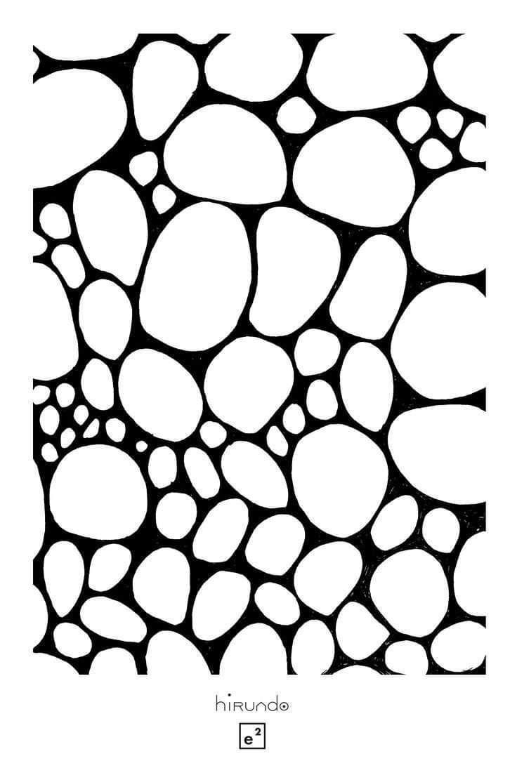 a black and white drawing of rocks