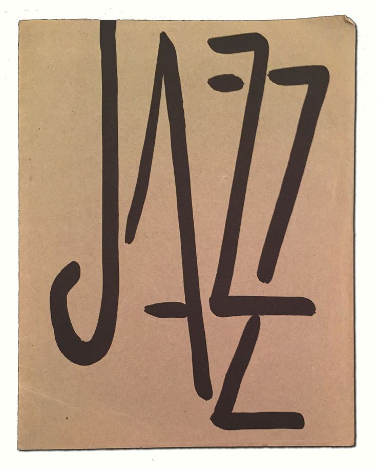 a black and white drawing with the word jazz written in cursive writing on it