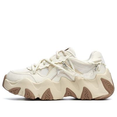 (WMNS) FILA FUSION Fashion Daddy Shoes 'White Beige' T12W241303FWA Fusion Fashion, Shoes White, White Beige, White