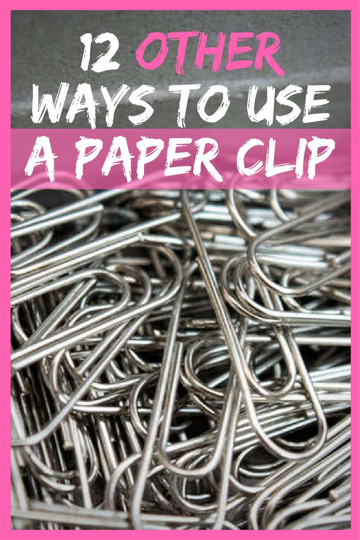 lots of paper clips with the words, 12 other ways to use a paper clip