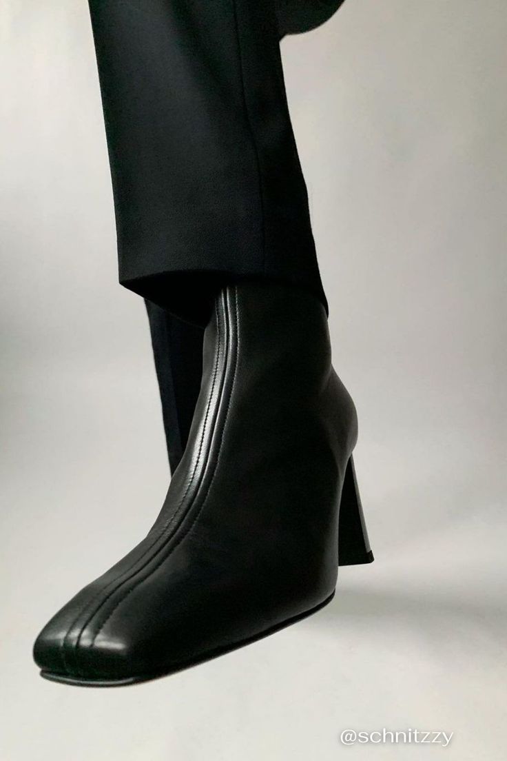 Our classic, bestselling Cube boots in black nappa leather will carry you through from day to night. Black Cube, Dear Frances, Minimal Aesthetic, Cropped Trousers, Nappa Leather, Slow Fashion, Italian Leather, Wedge Boot, Soft Leather