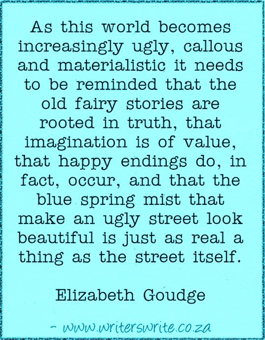 a quote from elizabeth goudge on the theme of harry potter