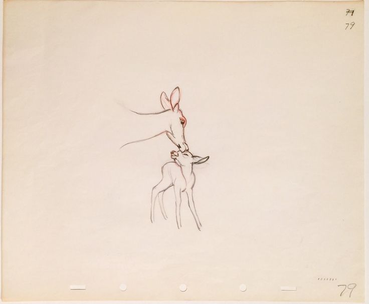 a drawing of a deer with its head on the back of it's hind legs