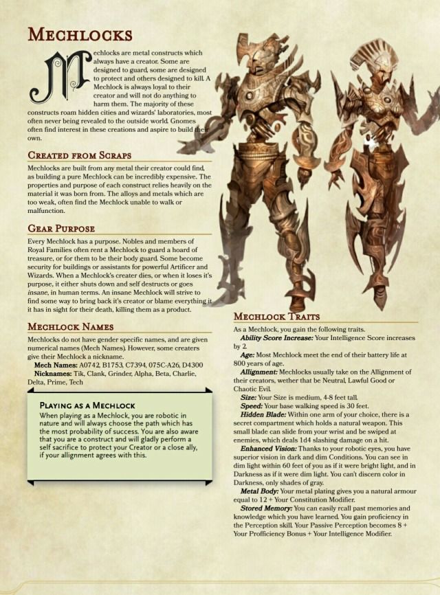 a page with some information about the characters