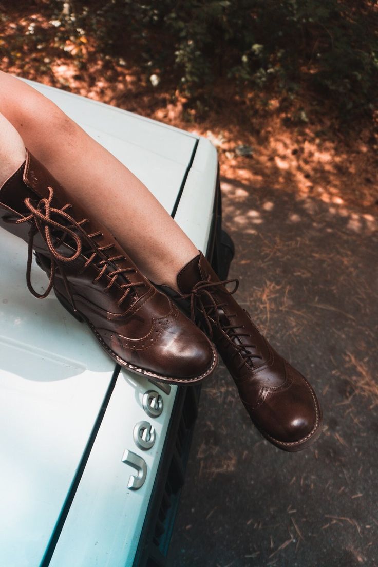 One of our bestsellers, our Brown Victorian Lace Up Ankle Boots are handcrafted down to the sole using the goodyear welt construction method. Special attention and care is taken when making the classic, but forever modern, brogue design. The lace up feature allows you to wear them a variety of ways! HIGHLY recommended to order 1/2 small than your normal shoe size. (Trust us on this, please) Free exchanges - you send us your boots and we'll send you the size you need no charge Can be resoled at a Womens Brown Lace Up Boots, Victorian Ankle Boots, Lace Up Brown Boots, Brown Lace-up Boots, Brown Leather Aesthetic, French Moodboard, Brown Leather Boots Outfit, Womens Brown Boots, Sona Inspiration