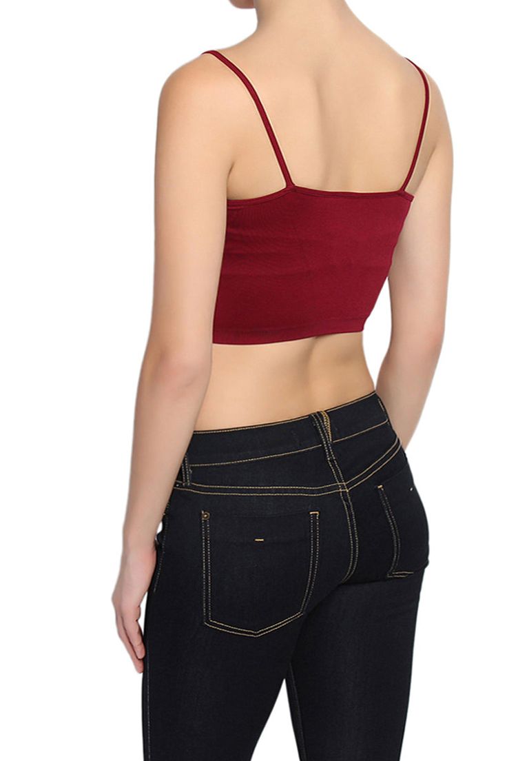 Impact each layered look with this cropped cami tank top. This seamless tank is given the perfect hint of femininity. A spaghetti strap crop camisole ideal for layering under sheer tops.Scoop neck spaghetti strap braletteSoft and stretch seamless fabric, No padded bra & Non wiredRibbed hem, great for everyday wearOne size fits most, Small, Medium, some Large, or US Juniors S~L, Or US Womens 0~8 some 10Model size : 5'3" height, 34" bust, 24" waist, 34" hip, and is wearing a size One Size92% Nylon Stretch Cropped Camisole With Built-in Bra, Solid Crop Top Camisole With Built-in Bra, Fitted Crop Top Camisole With Built-in Bra, Trendy Cami Tube Top With Built-in Bra, Trendy Seamless Crop Top Sports Bra, Trendy Solid Color Crop Top Sports Bra, Cami Sports Bra With Removable Pads, Fitted Seamless Cropped Bra, Seamless Cropped Fitted Bra