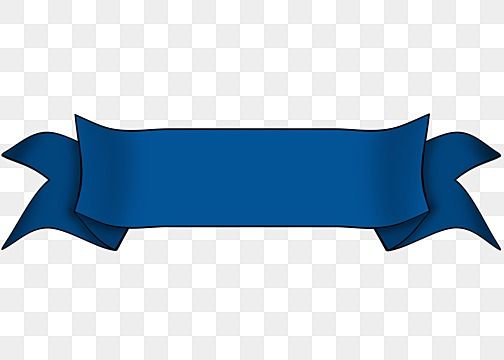 an empty blue ribbon on a white background, with no image or text to describe