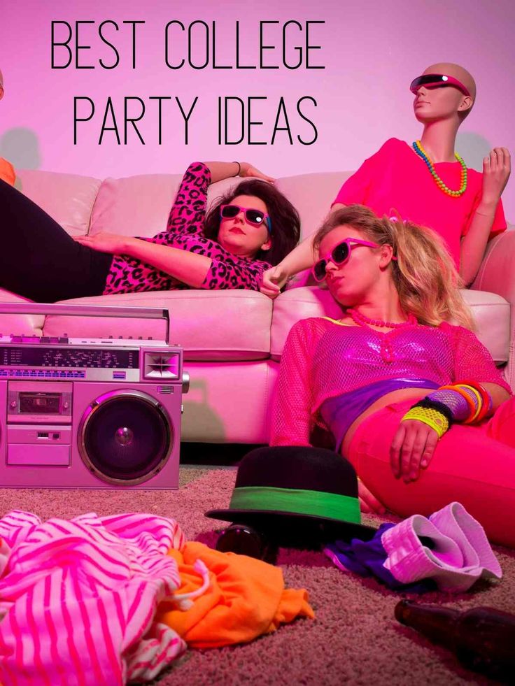 three women sitting on a couch with the words best college party ideas