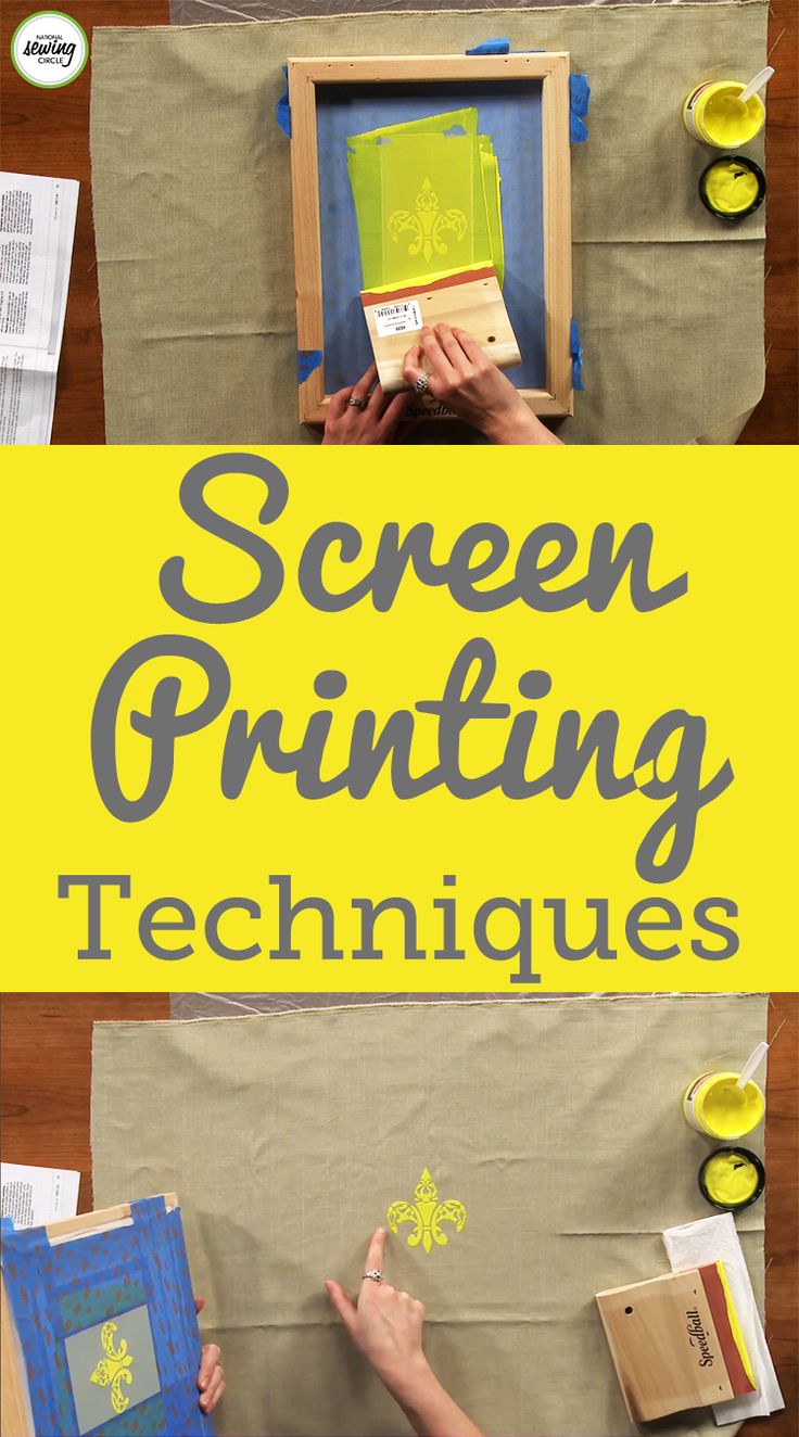 the screen printing technique is easy and fun