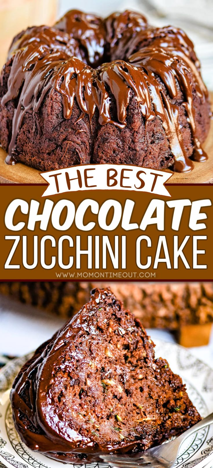 the best chocolate zucchini cake is on a plate