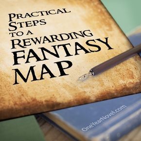 a book with a pen sitting on top of it next to some books that read practical steps to a rewarding fantasy map