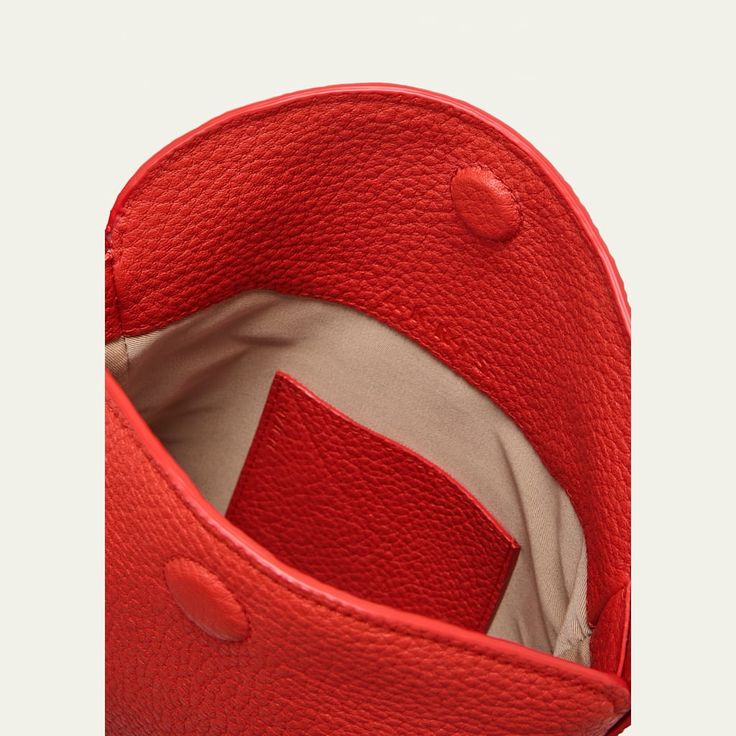 Akris "Anna" hobo bag in leather  Adjustable shoulder strap  Fold-over flap top with magnetic closure  Approx. 9.4"H x 17.7"W x 2.5"D Made in Romania Made In Romania, Leather Hobo Bag, Leather Hobo, Hobo Bag, Magnetic Closure, 4 H, Romania, Tops Designs, Shoulder Strap