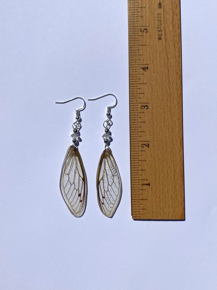 Cicada Earrings Genuine Insect Wing in Resin Transparent - Etsy Cicada Wing Earrings, Cicada Earrings, Crafty Jewelry, Insect Wings, Cosplay Jewelry, Love Yourself First, Wing Earrings, Sea Glass Jewelry, May 5