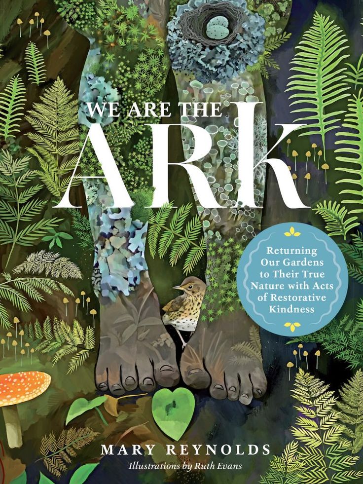 the cover of we are the ark, featuring an animal surrounded by plants and mushrooms