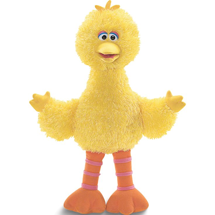 a yellow stuffed duck with pink socks and striped socks on it's feet, standing upright