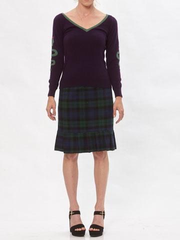 The Kristin Plaid skirt is a cotton flannel knee length pleated hem skirt with an invisible back zipper closure. This cotton flannel skirt is a limited edition offering in our deadstock fabric category. Deadstock fabrics are end of roll fabrics from production and fit into our sustainable fabric category as they are rescued from potential destruction or landfill. This minimalist skirt is vegan and one one of our favorite basic skirts. It looks great with our reincarnated sweaters such as the Fla Basic Skirts, Pleated Plaid Skirt, Flannel Skirt, Butterfly Sweater, Deadstock Fabric, Basic Skirt, Sustainable Fabric, Hooded Scarf, Hem Skirt