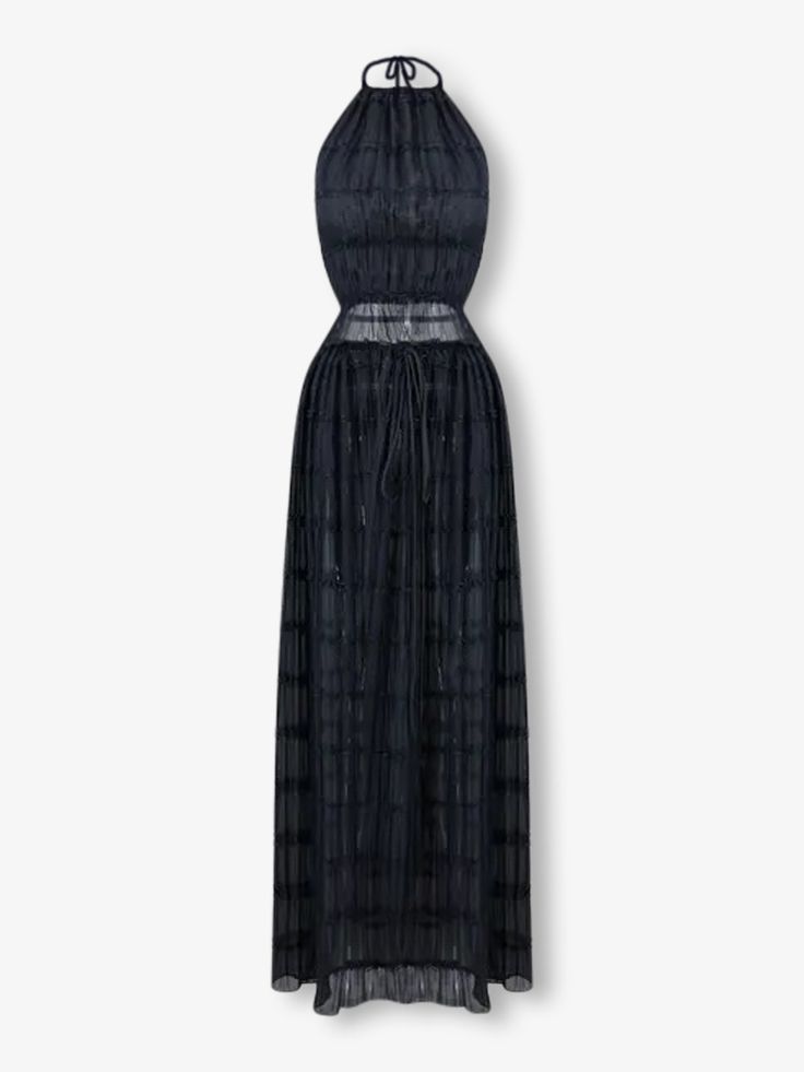 Introducing the megev maxi dress, cut from flowing silk chiffon. Featuring a backless design and intricate pleats, this dress is crafted to sculpt and shape, enhancing your silhouette with a timeless elegance. Backless Design, Silk Chiffon, Top Dress, Black Maxi Dress, Fashion Board, Timeless Elegance, Dress Shop, Chiffon, Style Inspiration