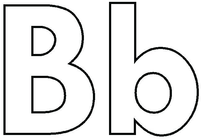 the letter b is for blob coloring page with black and white letters on it