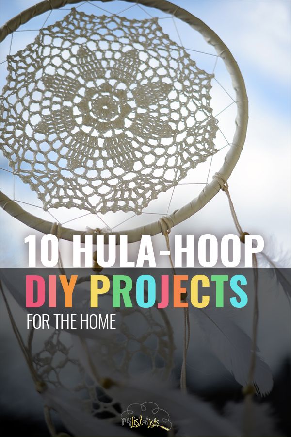 a white doily with the words 10 hula hoop diy projects for the home