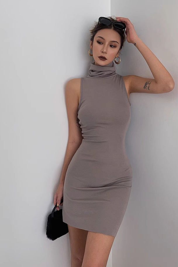 Wedding Cardigan, Dress High Neck, Bodycon Tops, Sleeveless Bodycon Dress, High Neck Sleeveless, Club Dress, Rhinestone Dress, Khaki Dress, Club Dresses