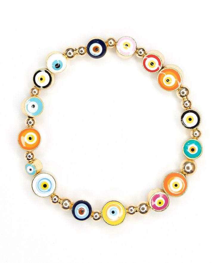 Gilded Good Luck Bracelet - 2.0 - April Soderstrom Good Bracelet, Good Luck Necklace, Good Luck Bracelet, Arm Party, Evil Eye Necklace, Party Items, Eye Necklace, Bracelet Stack, Fashion Bracelets