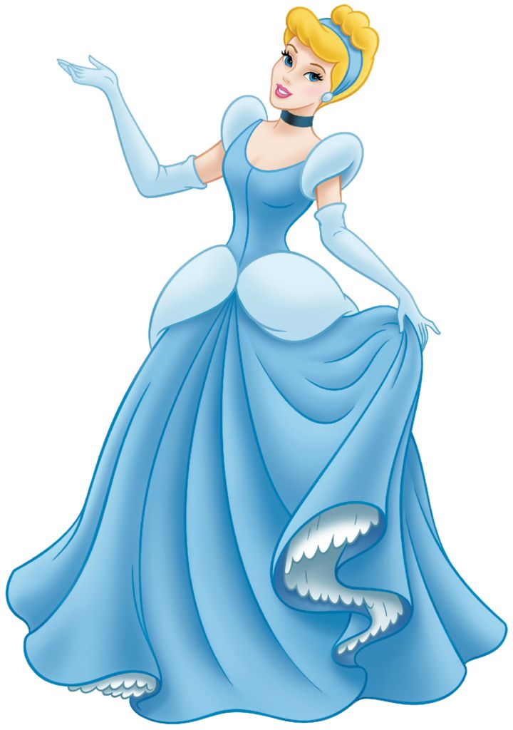 the princess in her blue dress is waving