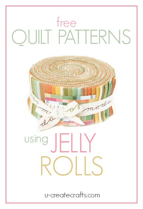 a roll of jelly rolls sitting on top of a white sheet of paper with the words, free quilt patterns using jelly rolls