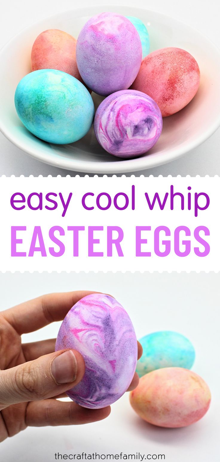 Photos of marbled Easter eggs with the words "Easy Cool Whip Easter Eggs" Dye Eggs, Unique Easter Eggs, Dye Easter Eggs, Easter Egg Ideas, Egg Ideas, Egg Dye, Easter Egg Dye, Easter Egg Crafts, Easter Egg Painting