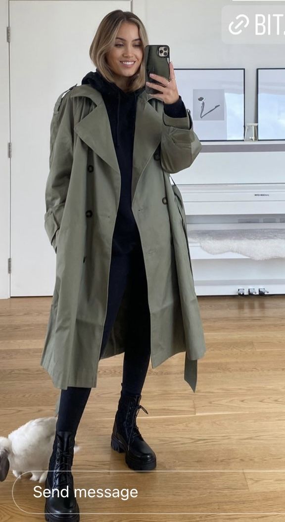 Trenchcoat Outfit, Trenchcoat Style, Trench Outfit, Classy Fashion Style, Khakis Outfit, Mantel Outfit, Home Wear Women Summer, Green Trench Coat, Home Wear Women