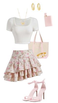 Girly Outfits Ideas, Cute Innocent Outfits, Girly Summer Outfits Casual, Cute Girly Summer Outfits, Cute Honeymoon Outfits, Summer Girly Outfits, Girly Outfit Ideas, Girly Summer Outfits, Match Art