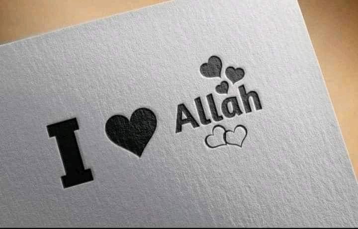 the i love allah sticker is on top of a piece of paper with hearts