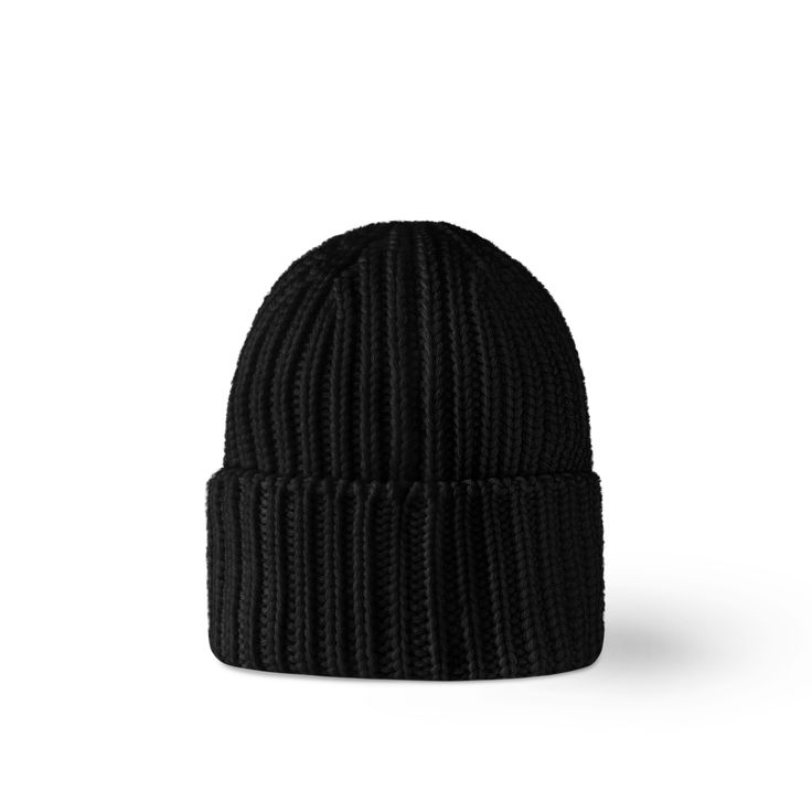 LOUIS VUITTON® - Only Lv Beanie - Black Classic Black Hats For Cold Weather, Modern Black Hat For Fall, Modern Black Winter Hat, Lv Beanie, Micro Bags, Louis Vuitton Official Website, Slouchy Bag, Trunk Bag, Beanie Black